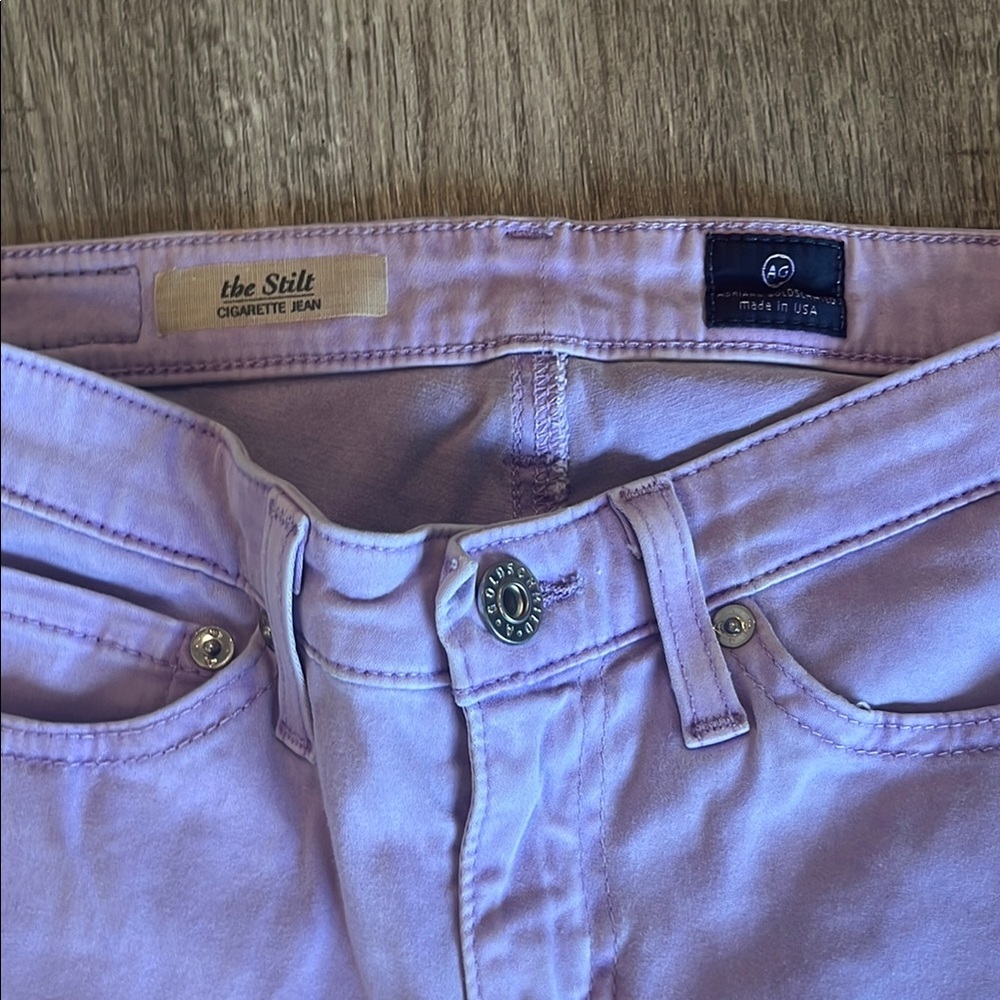 AG Adriano Goldschmied Women's Skinny Jeans in Lavender - Picture 2 of 5